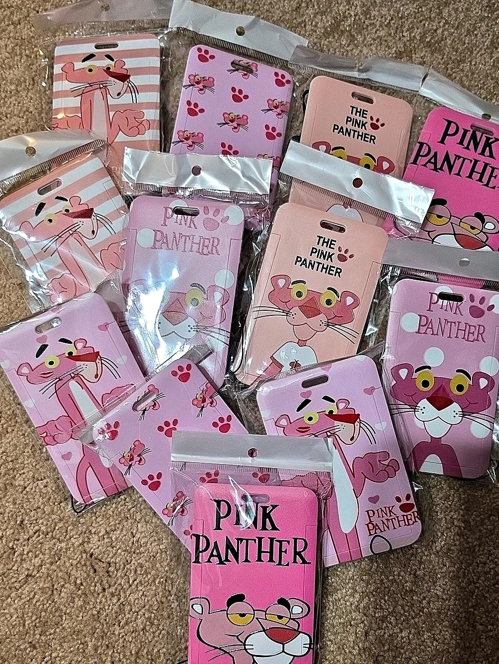 Pink Panther Card Holder Pendant Pink Card Holder Keychain NWT